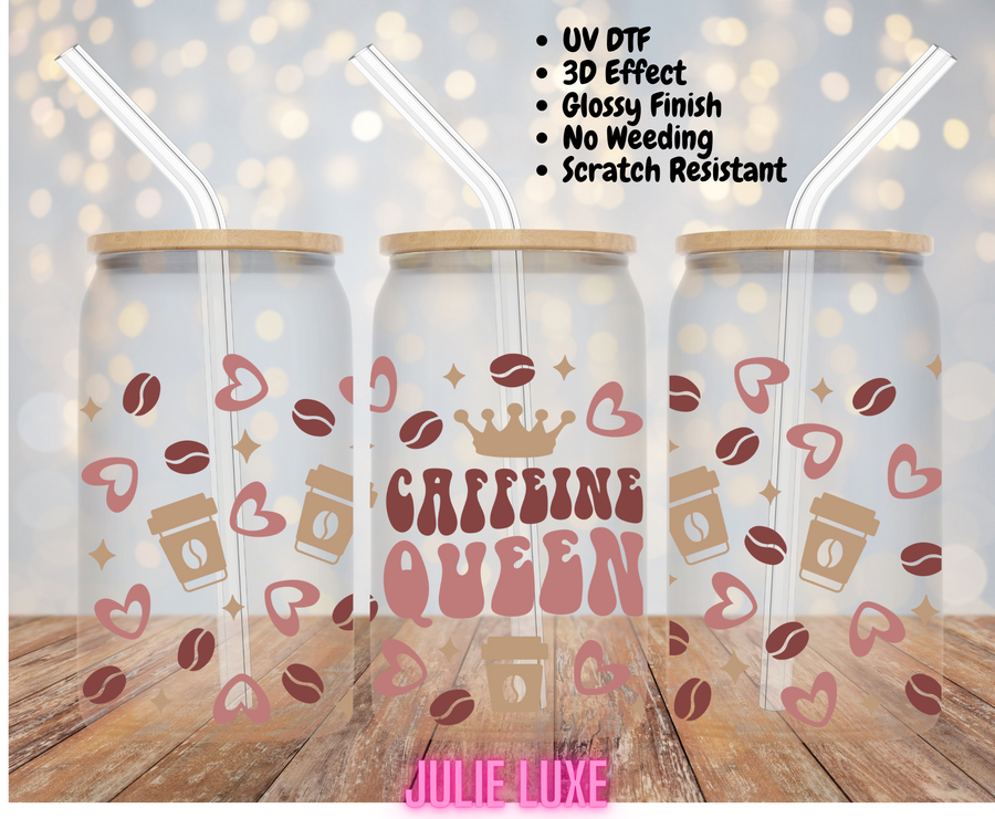 Caffeine Queen - UV DTF CUP WRAP