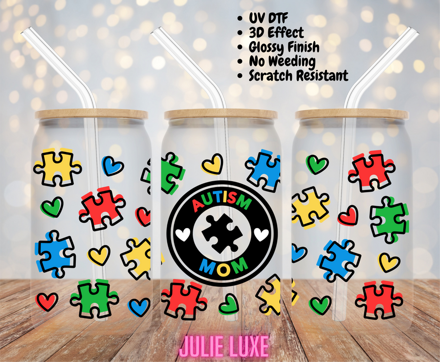 AUTISM MOM - UV DTF CUP WRAP