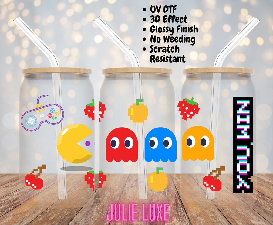 RETRO VIDEOGAME - UV DTF CUP WRAP