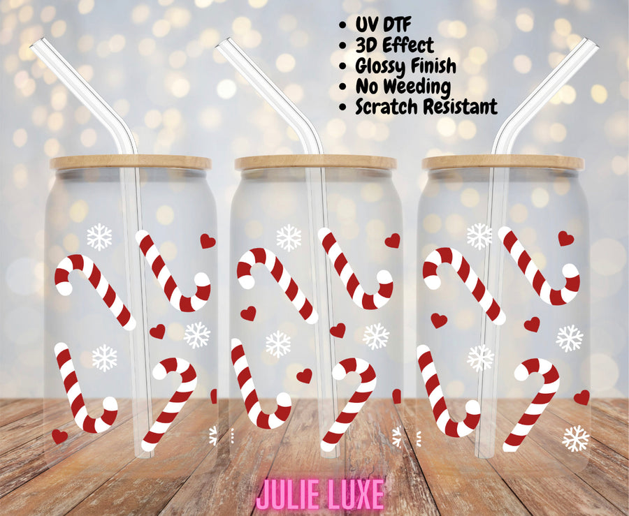 Candy Canes - UV DTF Cup Wrap