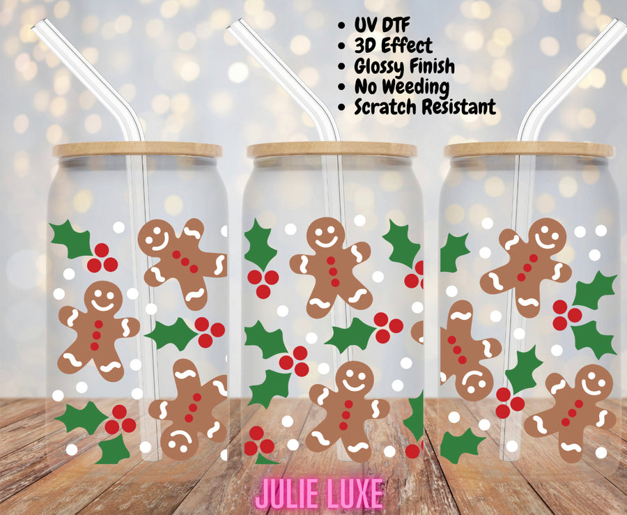 Gingerbread Men- UV DTF Cup Wrap