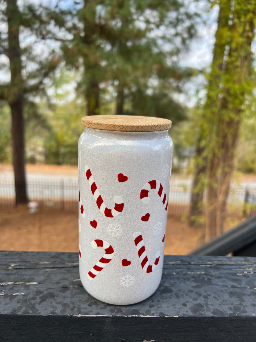 Candy Cane Holographic Tumbler