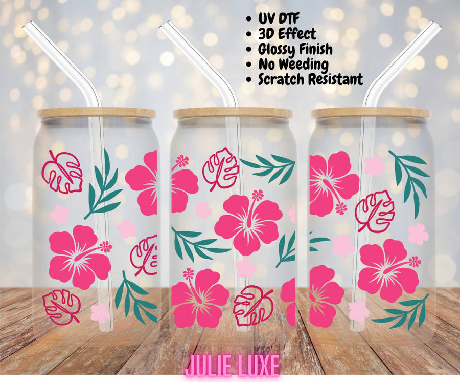 HIBISCUS - UV DTF CUP WRAP