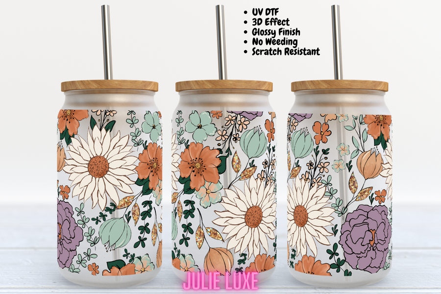 Flowers - UV DTF Cup Wrap