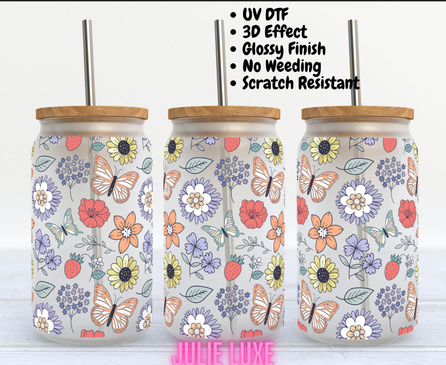 Butterfly UV DTF Cup Wrap